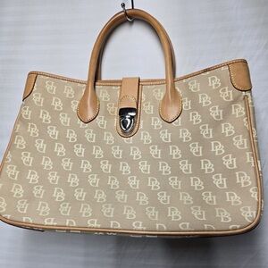 Dooney & Bourke Beige and Tan, Original Designer Tote Bag